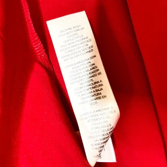 Chico's Size 3 Red Cold Shoulder Blouse Layered Flowy Tunic Top XL Evening Party - Picture 7 of 9